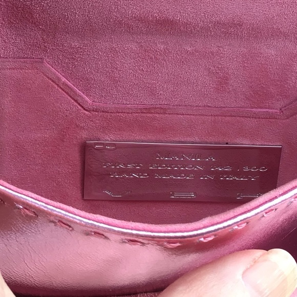 Fascinating Hot Pink Metallic Leather Clutch by VBH Manila First Edition - WOW - Picture 7 of 12